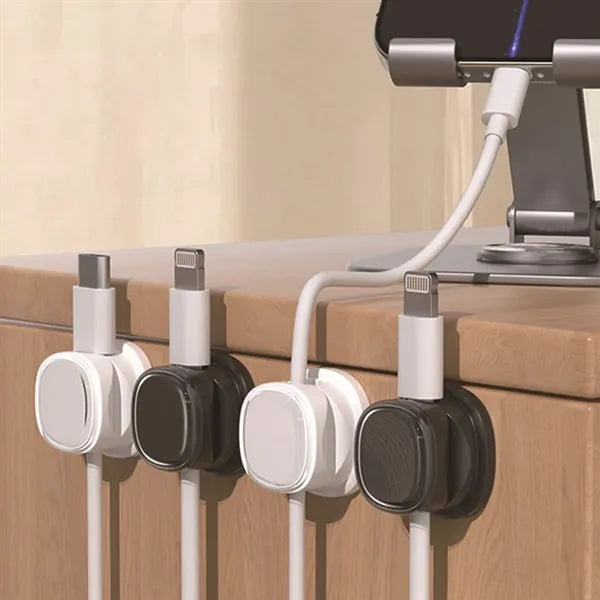 Magnetic Desktop Cable Organizer Clip with Spring Hinge