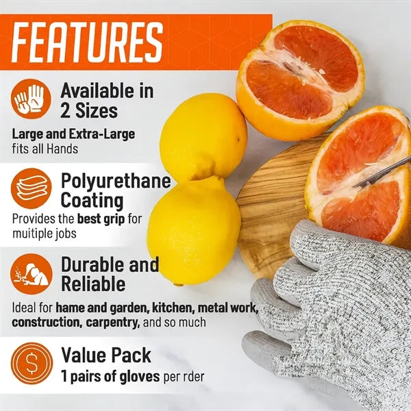Level 5 Cut Resistant Gloves Work Kitchen Daily Use Pro