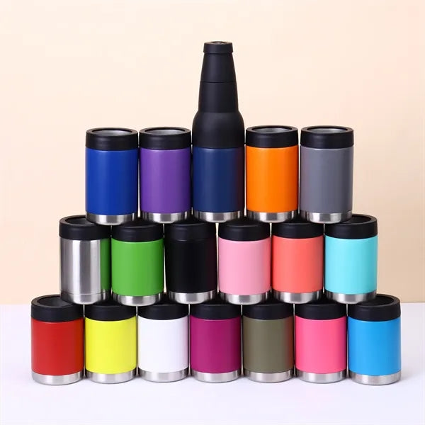 12oz. Double Wall Stainless Steel Can Bottle Cooler