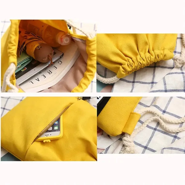 Drawstring Canvas Backpack