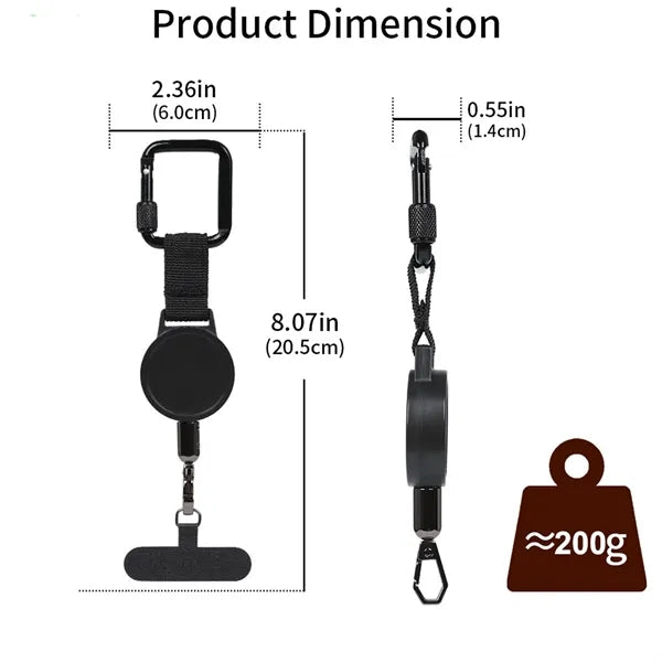 Retractable Anti-Theft Phone Holder Tether