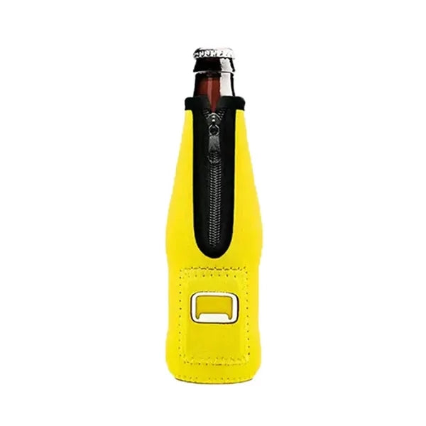 Neoprene Beer Bottle Cooler With Opener