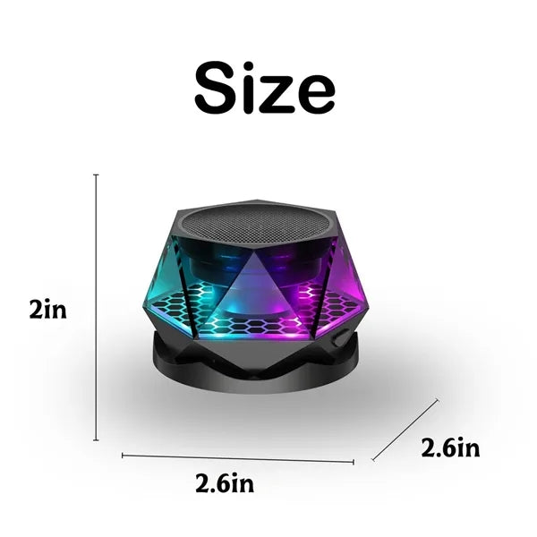Magnetic Diamond Wireless Speaker with Multi RGB Color Light