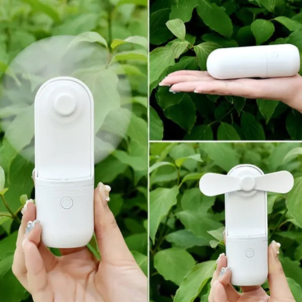 Capsule Design Portable USB Fan with Handheld & Desktop Use