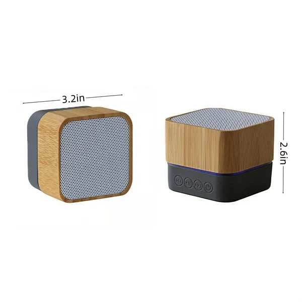 RGB Light Eco-Friendly Bamboo Wireless Mini Portable Speaker