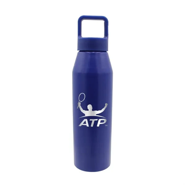 25 oz. Recycled Aluminum Bottle with Carabiner Lid, Laser En