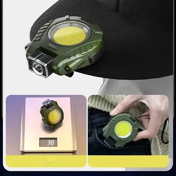 Magnetic Motion Sensor Headlamp with Clip & Bottle Opener