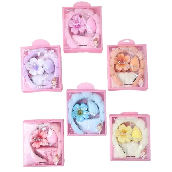 Bubble headband and wristband set Flower Bands Claw Clip
