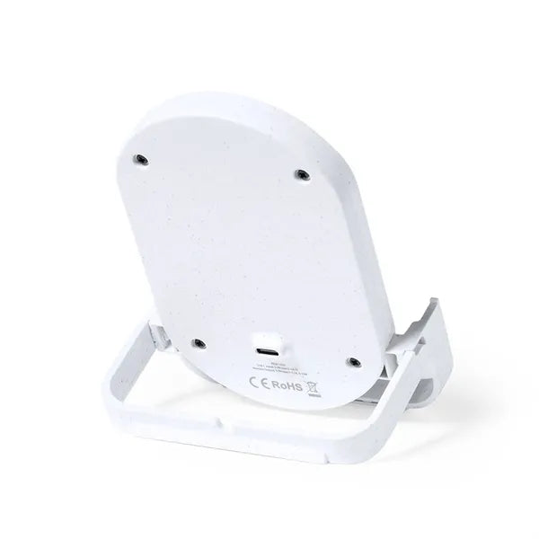10W Wireless Bamboo Charger With Phone Stand