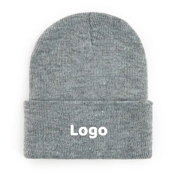 Unisex Cozy Winter Skull Knit Beanie With Cuffs