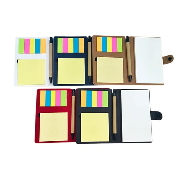 Eco-Friendly Pocket Notepad With Sticky Notes & Pen
