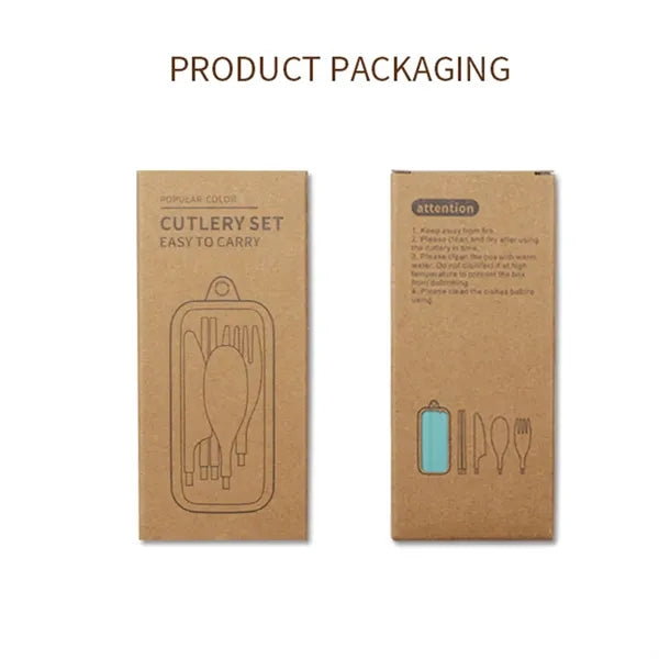 Eco-Friendly Wheat Straw Portable Travel Utensil Set