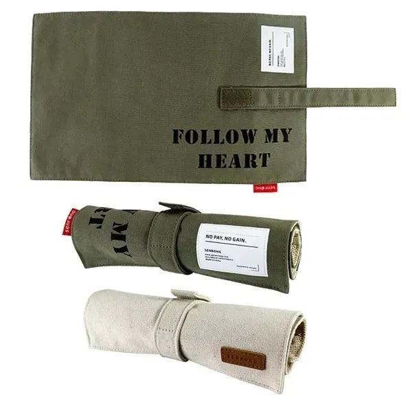 Roll-Up Canvas Toiletry & Organizer Bag