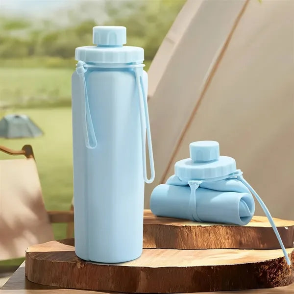 20 oz Silicone Collapsible Sports Water Bottle