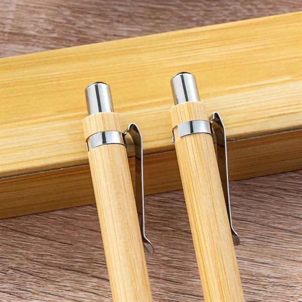 2-in-1 Bamboo Ballpoint & Touch Pen Set