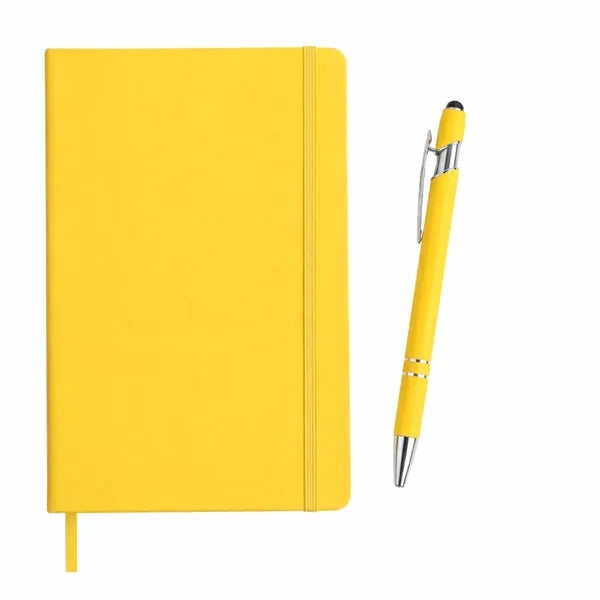 PU Soft Cover Notebook & Stylus Pen Set