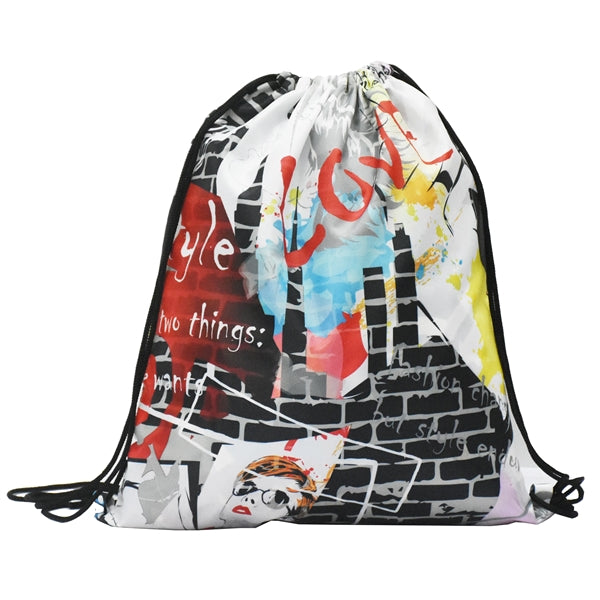 RUSH - Drawstring Backpack full color sublimated cinch bag
