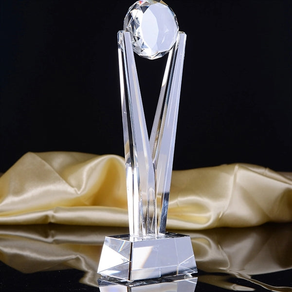 10 5/8" Tall Crystal Trophy Awards