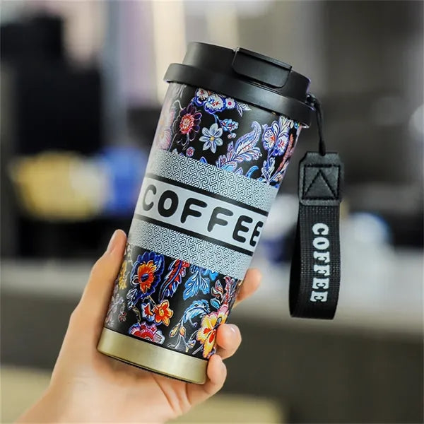 18oz Insulated Travel Tumbler Portable Strap