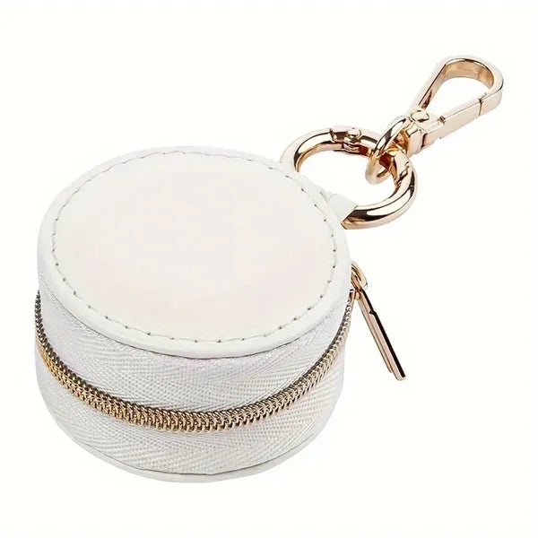 Portable Jewelry Ring Holder Keychain Gym Travel Storage Box