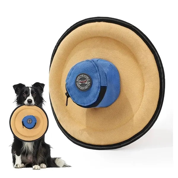 Dog Flying Disc Training Toy w/ Treat Bag