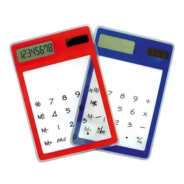 Portable Transparent Solar Touch Card Calculator