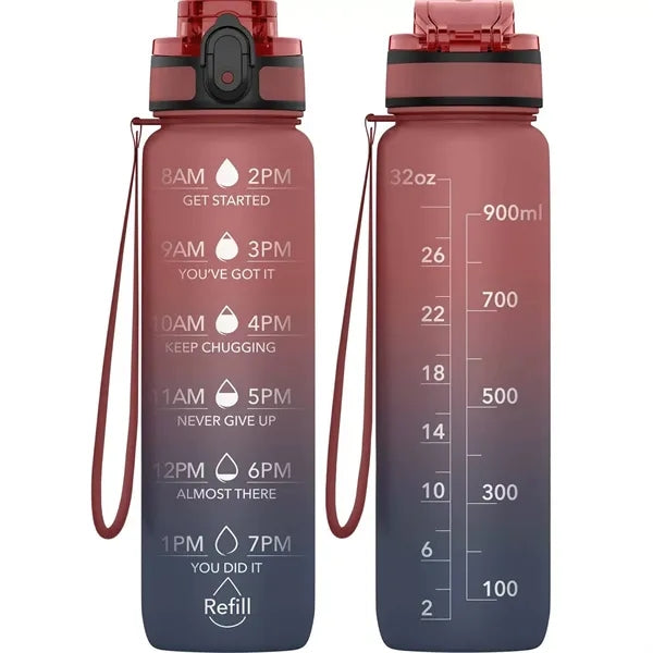32oz BPA-Free Leakproof Water Bottle w/Gradient Color Design