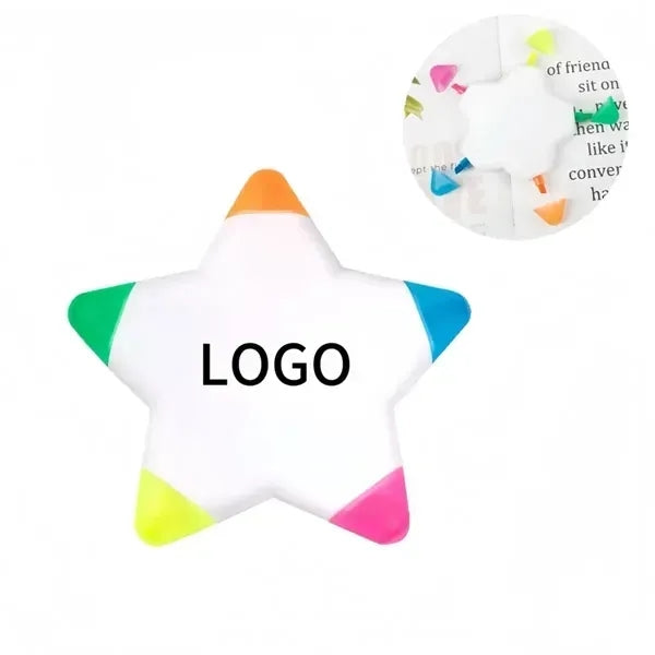 5-In-1 Five-Pointed Star Shape Watercolor Highlighter Marker