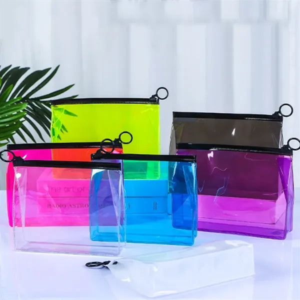 Translucent Vinyl Slider Pouch With Wrist Strap