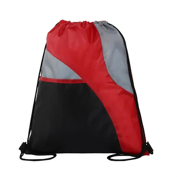 Tri-Color Drawstring Cinch Backpack