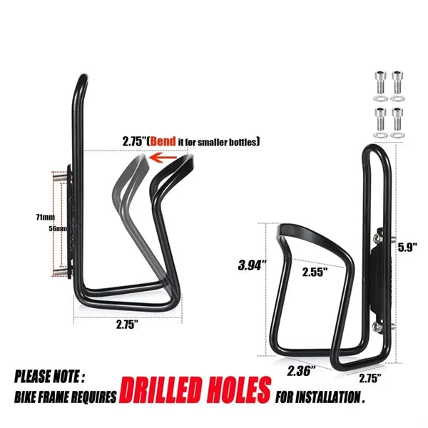 Bike Water Bottle Holder Cages Set