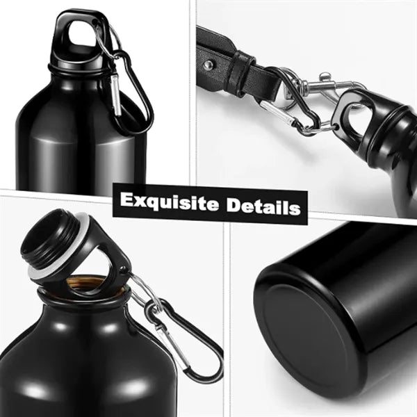 24 Oz. Aluminum Water Bottle With Carabiner And Twist Cap