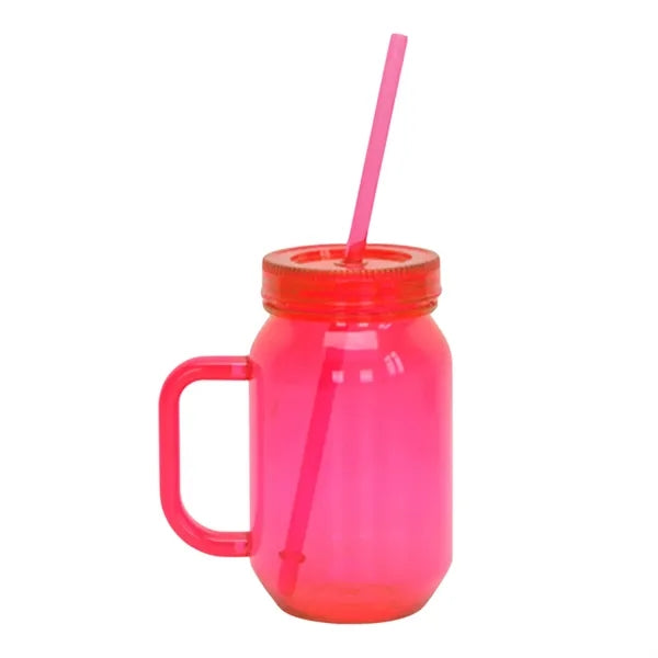 18oz Plastic Straw Cup