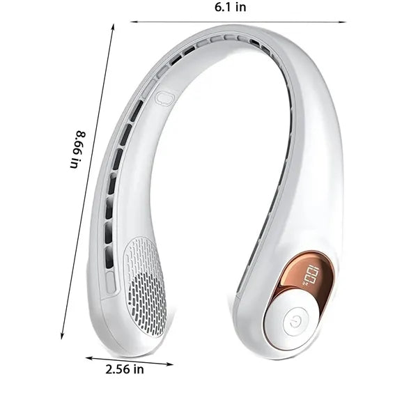Portable USB Charging Neck Fan w/ Quiet Design