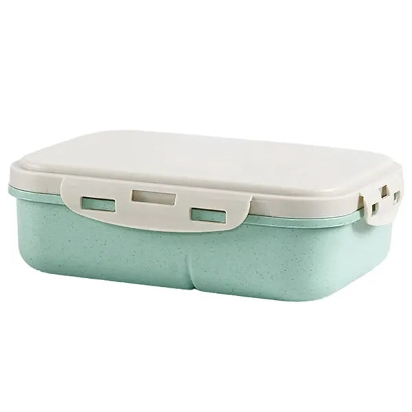 Leak Proof Wheat Straw Lunch Bento Box w/ Utensils