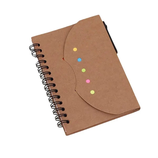 Sticky Notes Spiral Notebook w/ Pen