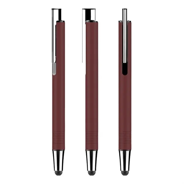 2 in 1 Aluminum Stylus Retractable Ballpoint Pen