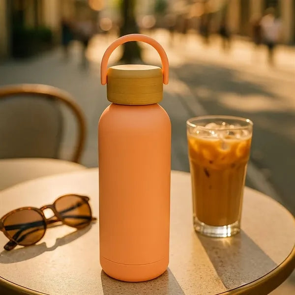 16oz Insulated Thermos with Bamboo Lid