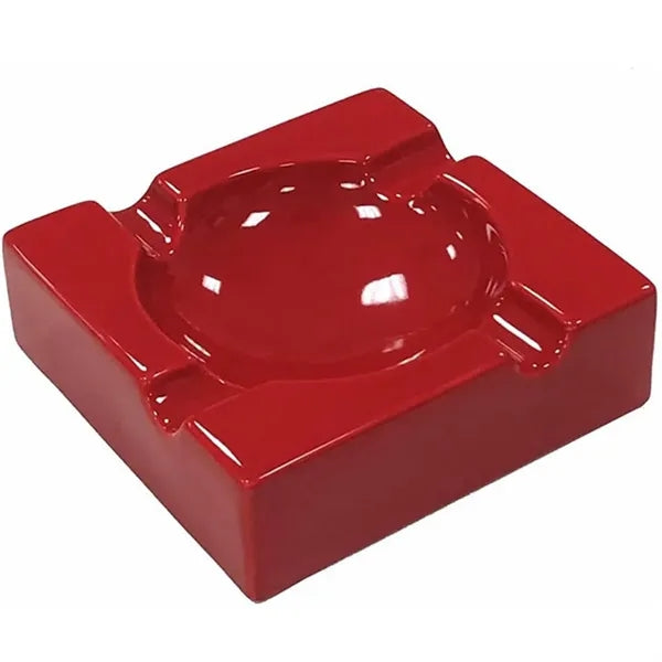 Square Smoking Ceramic Cigar Holder Ashtray
