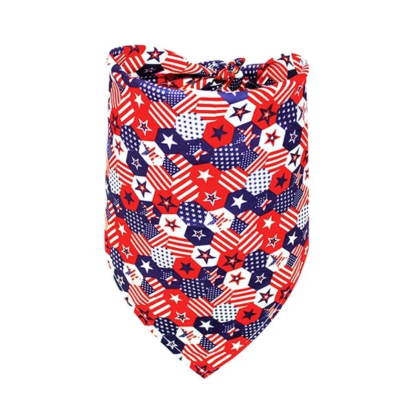 Polyester Patriotic Triangle Dog Bandana