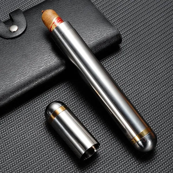 Portable Stainless Steel Cigar Tube