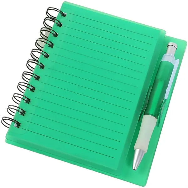 PP Cover Spiral Lined Notebook w/ Pen