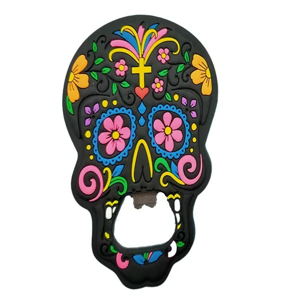 Magnetic PVC Skull Bottle Opener