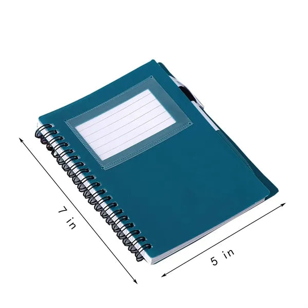 Plastic Cover Spiral Office Notebook w/ Pen