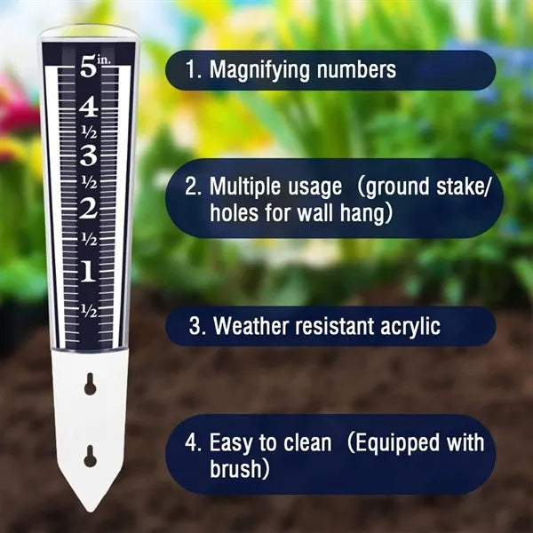5 Inch Magnifying Garden Rain Gauge