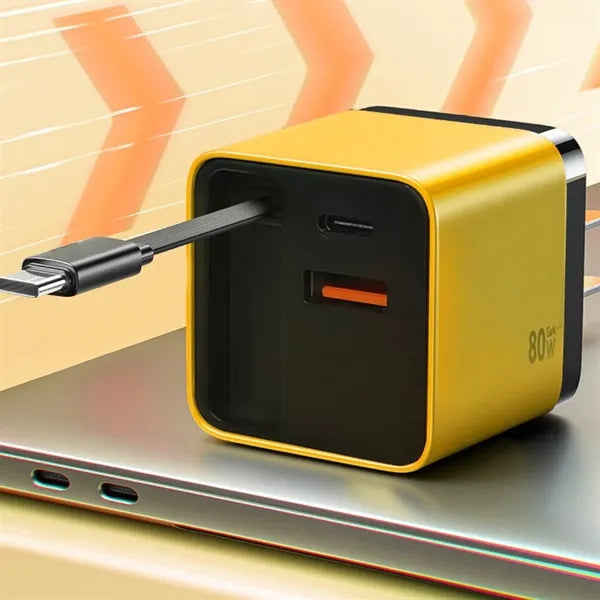 Compact Dual-Port Wall Charger with USB-C