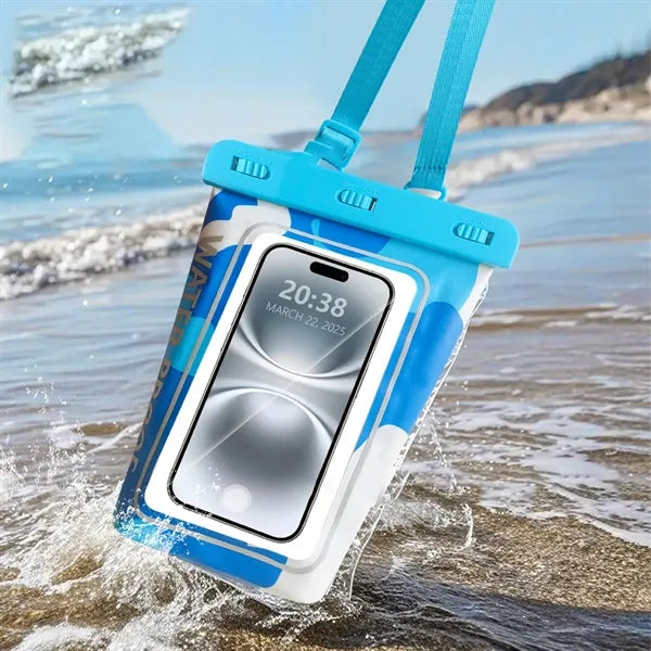 Floating Waterproof Phone Pouch With Air Circle & Neck Strap