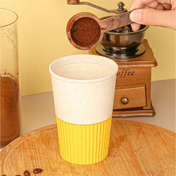 13oz Leak-Proof Food Grade Wheat Straw Coffee Cup