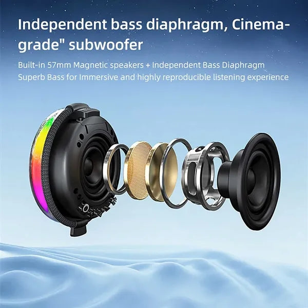 Waterproof Portable Wireless Bluetooth Speaker w/ Lanyard