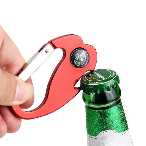 Multi Function Compass Opener Aluminum Alloy Carabiner